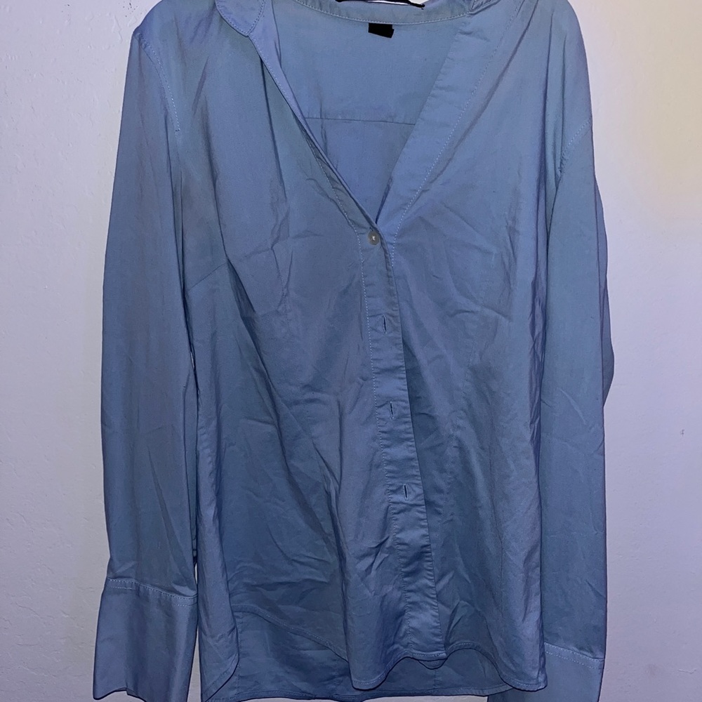 Blue button down